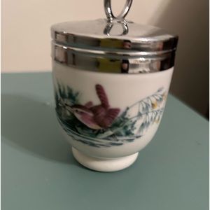 egg coddler, large 2-3 egg, porcelain